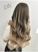 【レミー100%/54cm】シールエクステ×バレイヤージュ