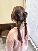 ピンクベージュとピンクの裾カラー!