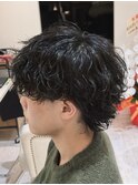 波巻きパーマ シャドウパーマ