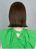 ボブ顔周りレイヤー韓国ヘア美髪くびれヘアミディアム_ba409491