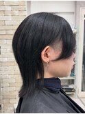 耳周りのみツーブロックウルフ