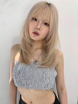 ユーフォリア 新宿通り(Euphoria)&nbsp;くびレイヤーエモージュケアカラー似合わせカットシアベージュ