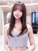 ザクザクレイヤーカット/20代38代大人かわいい/シースルー前髪