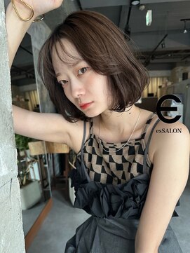 エス 大阪梅田店(es) 透明感ベージュカラー＋似合わせボブ