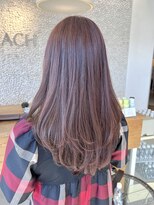 ビーチ(BEACH)&nbsp;ボルドーバーガンディ×ロングレイヤーカット