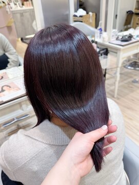 ボネッカ 鶴見(BONECCA) 【成田悠里】ブリーチなしボルドー