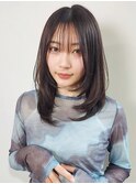ミディアムヘア*ミディアムレイヤーカット*顔周り*髪質改善