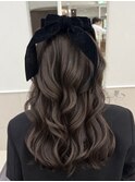 大きめリボン×大人かわいいハーフアップ