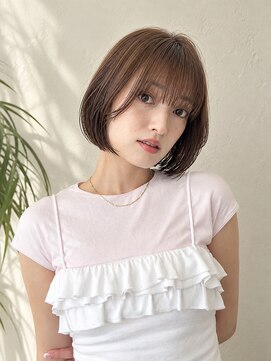 ベル 新宿(Belle) 【乾かすだけでまとまる、愛されボブ】ミニボブベージュカラー