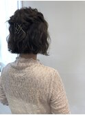 ボブ×ハーフアップアレンジ