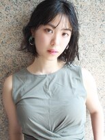 モリオ フロム ロンドン 成増店 【morio成増】上品大人ボブ シースルー 重軽ウェーブ 黒髪