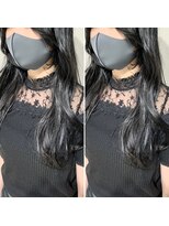 セシルヘアー(CECIL hair) ヨシンモリ/シースルー前髪/韓国/オルチャン/くすみブルー
