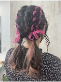 デザインカラー/レイヤーカット/ウェットヘア/夏のヘアアレンジ