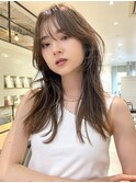 レイヤーカット 顔まわりレイヤー 透明感カラー