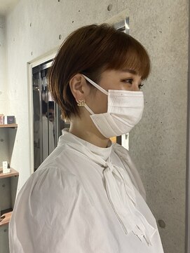 リバレッジ 白金(Leverage) 秋のオレンジカラーと大人ショートババ【白金・目黒】小滝楓