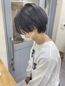 ヴェルダ 池袋店(verda) ハンサムショート黒髪前下がりショートグレージュ◎