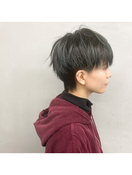 タグ(#tag) #ダークグリーン×マニッシュショート