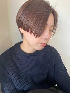 カロリー(Cal-) ハンサムショート × オレンジベージュ