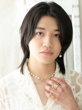 モッズヘアメン 札幌月寒店(mod's hair men) 暗髪でユニセックスなナチュラルボブウルフf札幌月寒