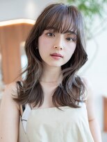 20代30代大人かわいい/グレージュカラー/ミディアムレイヤー