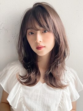 キリ 表参道(kyli) ★こなれミディ斜めバング美髪小顔カットくびれヘア#341e1119