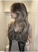 くびれヘア/アプリコットオレンジ/夏のヘアアレンジ/梅田