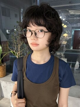 ダンボ(DUMBO) 【sayaca】ウルフパーマニュアンスパーマハッシュカット