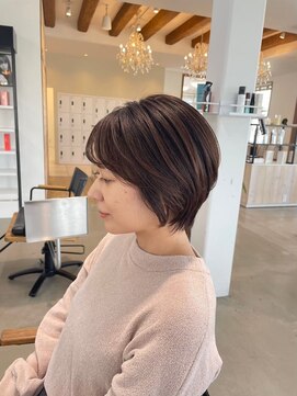 グランデュール 東静岡池田店(GRANDEUR) 東静岡ショートボブくびれショートイルミナカラー顔周りレイヤー