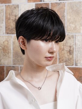 ピークアブー アヴェダ アトレ恵比寿(PEEK-A-BOO AVEDA) 大人可愛い20代30代40代黒髪前下がりショートボブ丸みショート