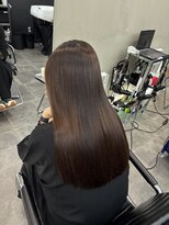 ファビ 渋谷(Fab) くびれヘア/暗めカラー/アプリコットオレンジ/縮毛矯正