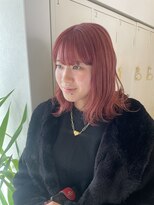 サラ ビューティー サイト 古賀店(SARA Beauty Sight)&nbsp;【ブリーチなしダブルカラー】ボルドーカラー/ワインレッド