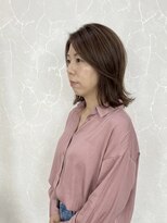 インテグリ オオタ(INTEGRI oota)&nbsp;大人外ハネ＊小顔見せ顔周りレイヤー×モカベージュ