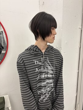 クク 渋谷(QUQU) ショート　メンズショート　前下がり　メンズ