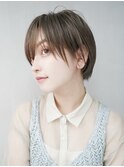 【GEEKS渋谷】オリーブグレージュ/夏カラー/くびれショート/小顔