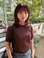 オブ ヘアー 自由が丘 ウエスト(Of HAIR WEST)&nbsp;ミディアムレイヤー　オリーブカラー　ミルクティーベージュ