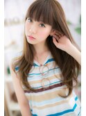 目力UP!厚めバングのドーリーロング