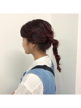 キー(kii) ボルドーカラー 赤髪 暖色 福岡 天神 今泉 薬院