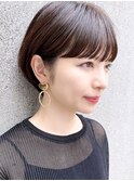 【December】大人かわいい 小顔 ひし形 耳かけ ショートボブ♪