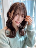 【Lond robin】河野まい 耳かけが可愛いゆるふわウェーブ