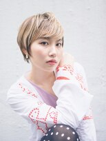 ピズム(PISM) 耳かけマッシュ小顔ショート/ハイライトカラー