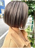【adept金町店　軽米style】グレージュカラー×ボブで海外風に
