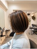 お手入れ簡単乾かすだけでまとまるボブ