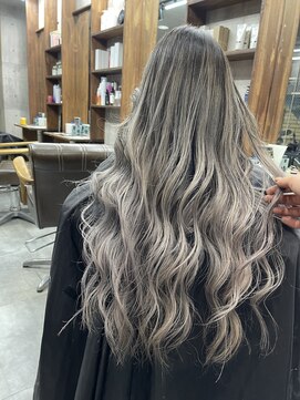 ラフ(LAFF) #バレイヤージュ#グレージュカラー#ボブウルフ#ココアベージュ