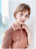 ショート &nbsp;前髪/マチルダボブ/ピンクベージュ/池袋 