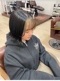 韓国ボブ＋インナーカラー