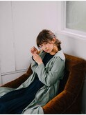 三つ編み下しアレンジ20代/30代/40代/ハレマチ通り