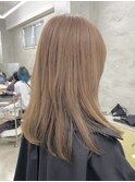 ブラウンベージュカラーケアブリーチダブルカラー髪質改善