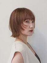 シスタ(SISTA) 外はねくびれボブオレンジブラウンオレンジベージュ【自由が丘】