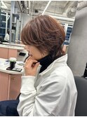 20代30代40代レイヤーナチュラルブラウン 無造作ミディアム