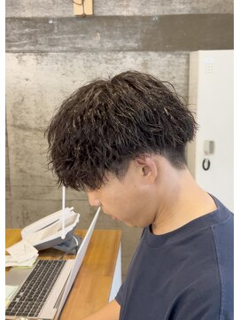 メンズギフト(men's GIFT) 刈り上げツーブロックツイストスパイラルパーマメンズマッシュ